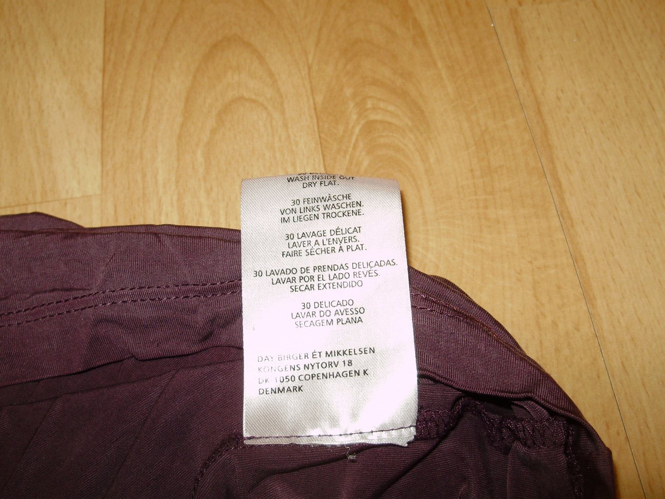 Day Birger & Mikkelsen Kleid purple leicht ausgefallen Wasserfall XS Seide