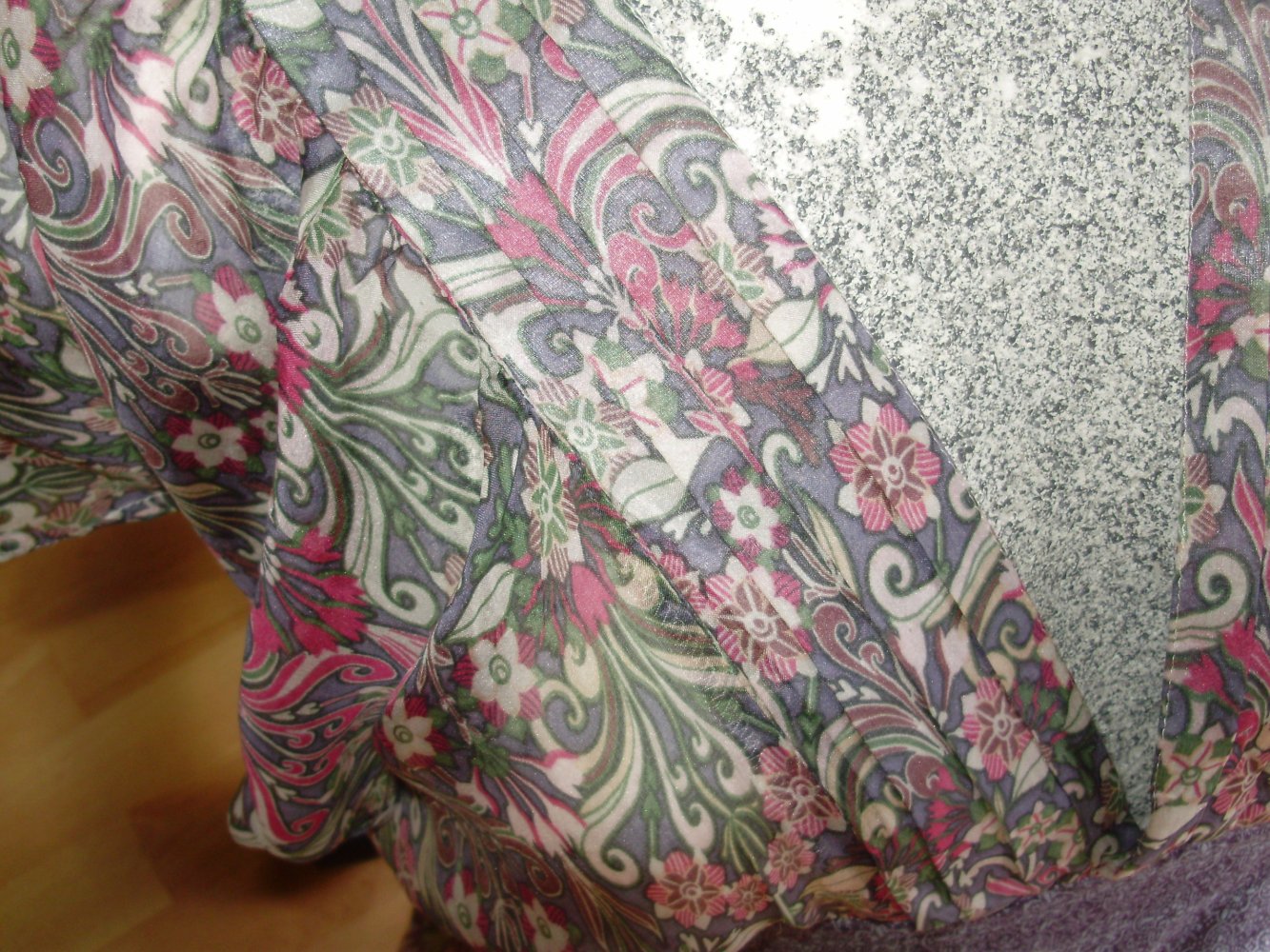 Container Kleid bunt Muster 100% Seide S