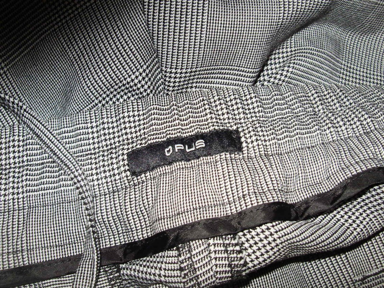 Opus Hose Melosa Check grau beige Karo 36