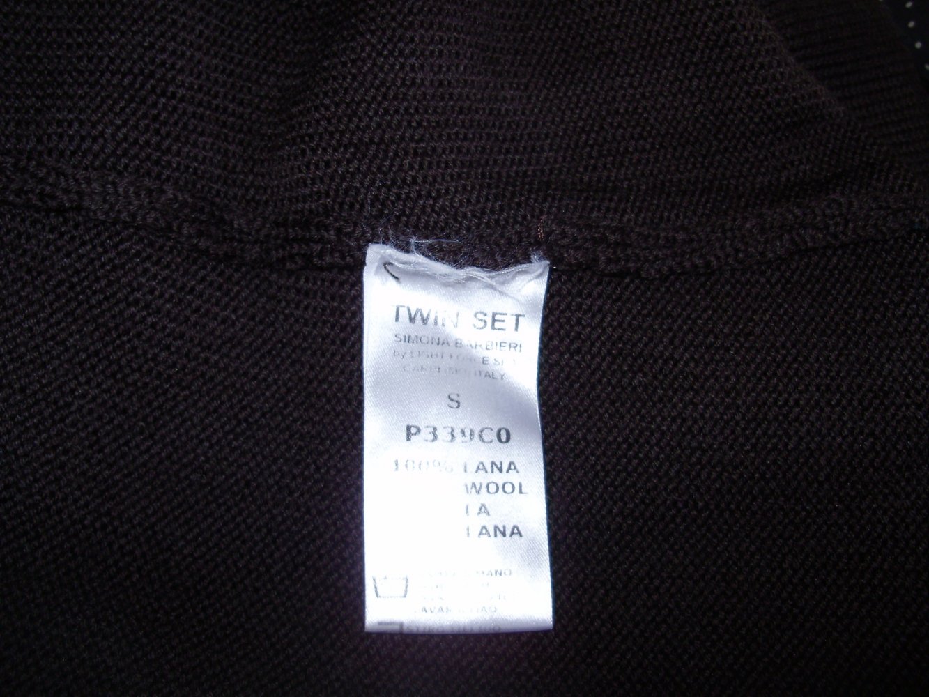 Twin Set Strickmantel braun 100% Wolle S