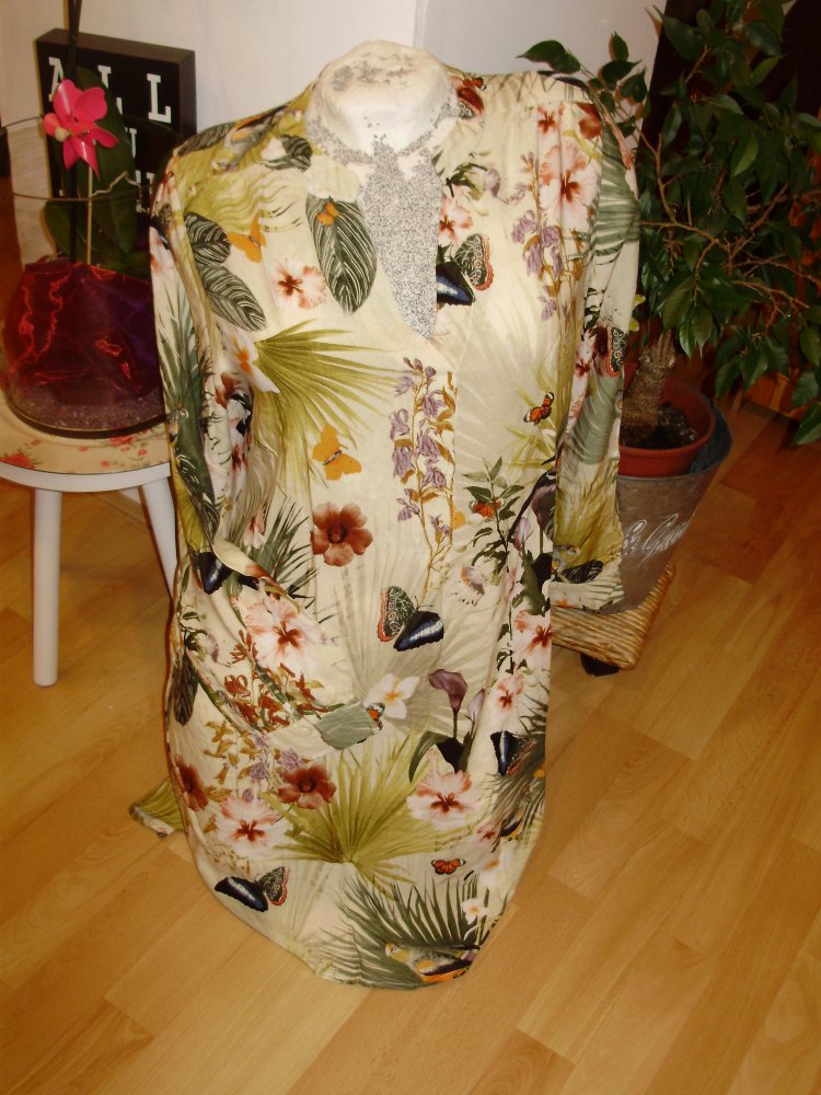 H&M Tunika Bluse bunt wunderschönes Muster Gr 36
