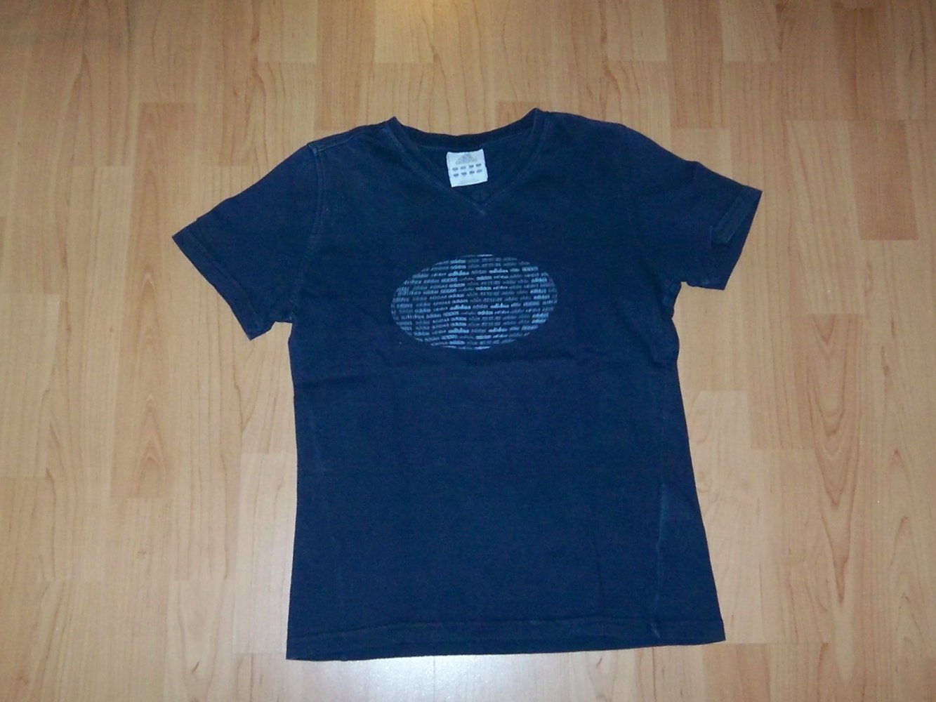 adidas* Shirt * blau * Aufdruck * cool * 34 * XS