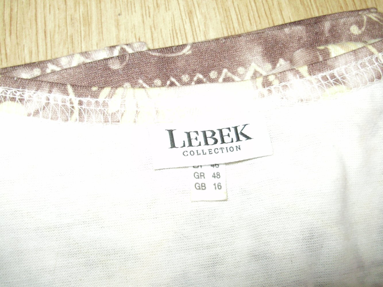 Lebek Shirt creme/ bunt Muster 42