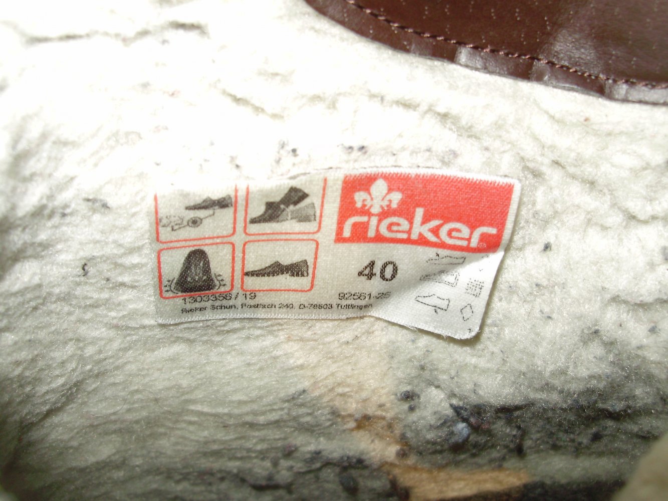 Rieker Stiefelette braun Fellfutter warm 40