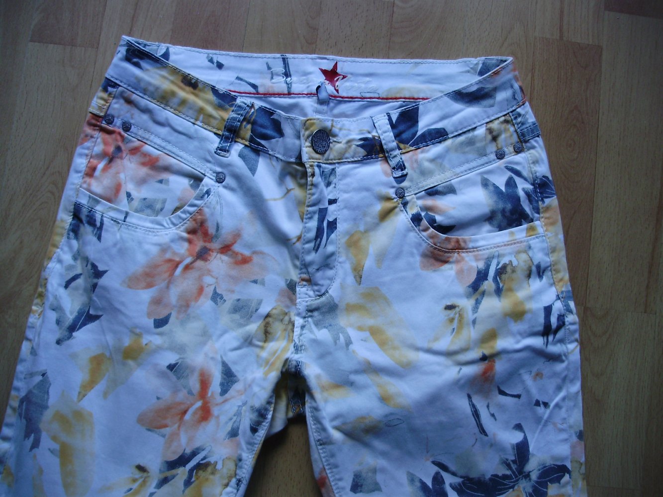 Buena Vista Hose weiß Blumen XS = S