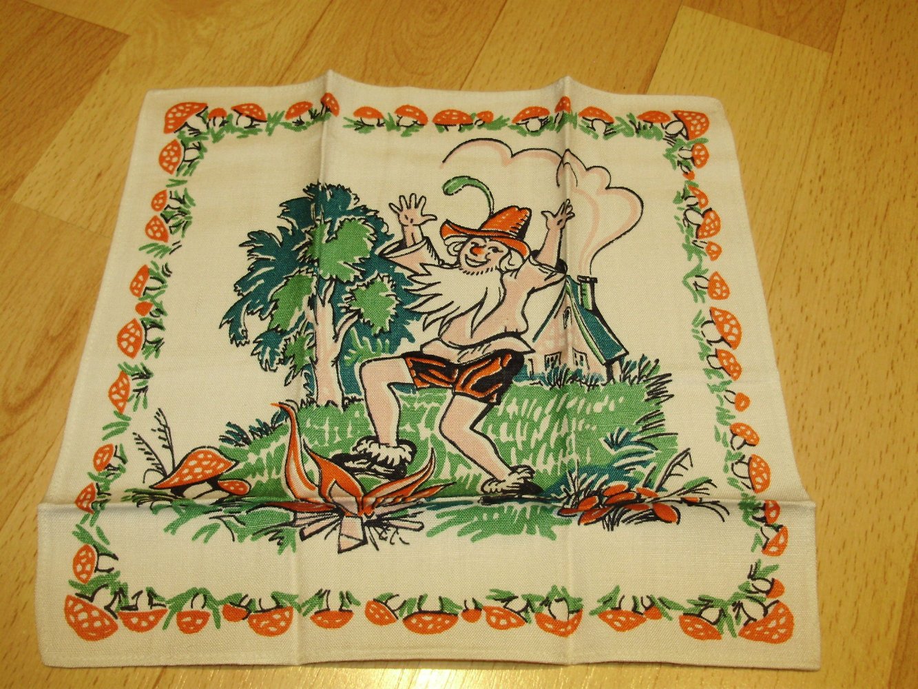 Taschentuch Kinder Rumpelstilzchen 50-er / 60- er Jahre NEU