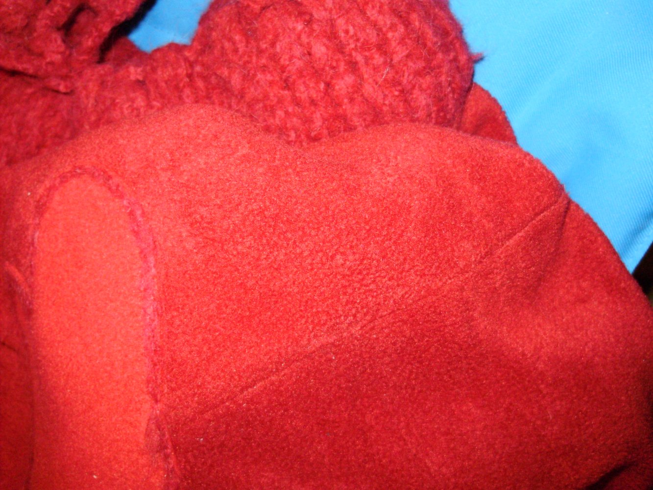 Handlaget av Merethe kuschelig weiches warmes Kleid rot M passend