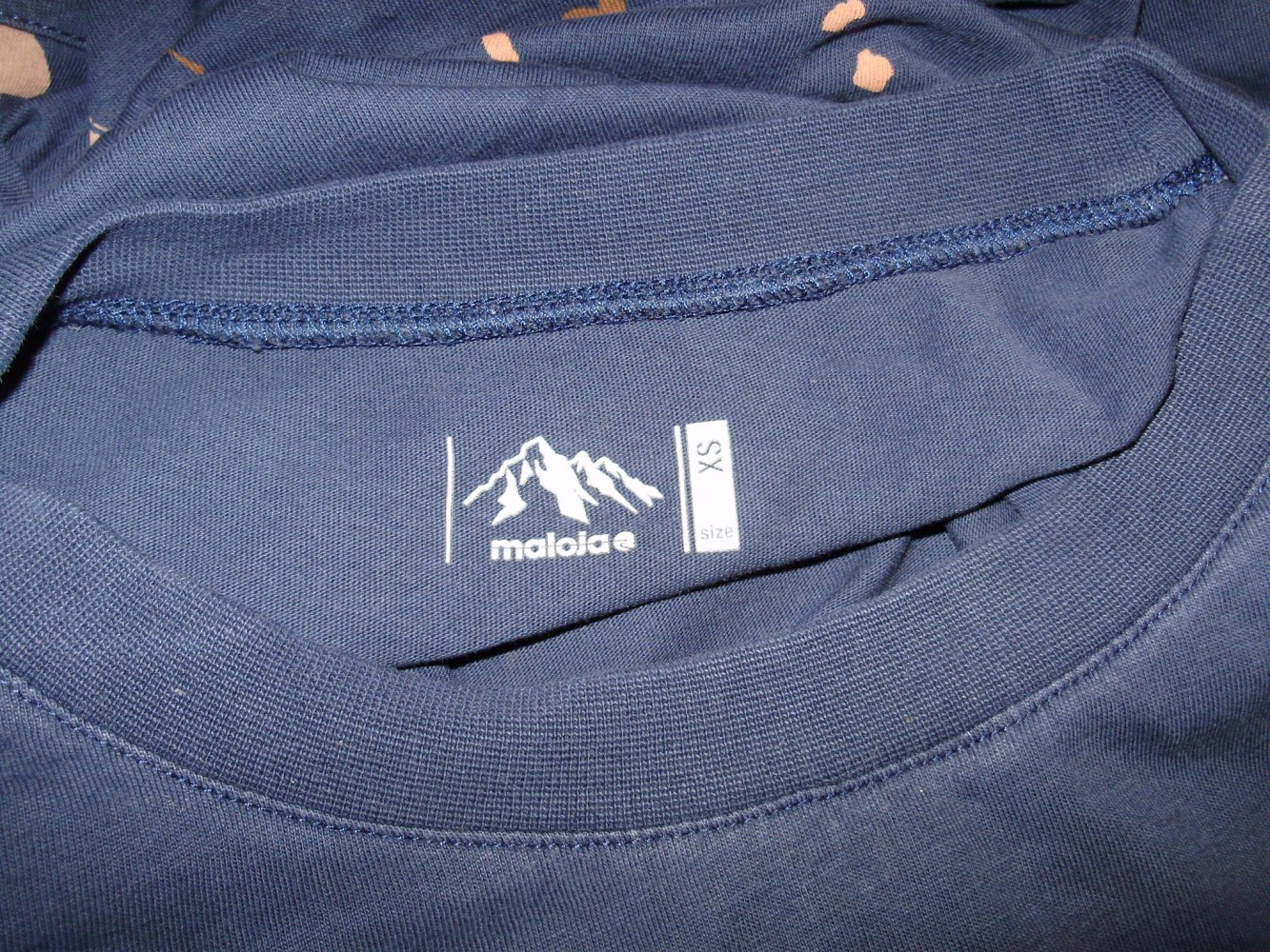 Maloja Shirt blau Print Sumpfmeise XS = S