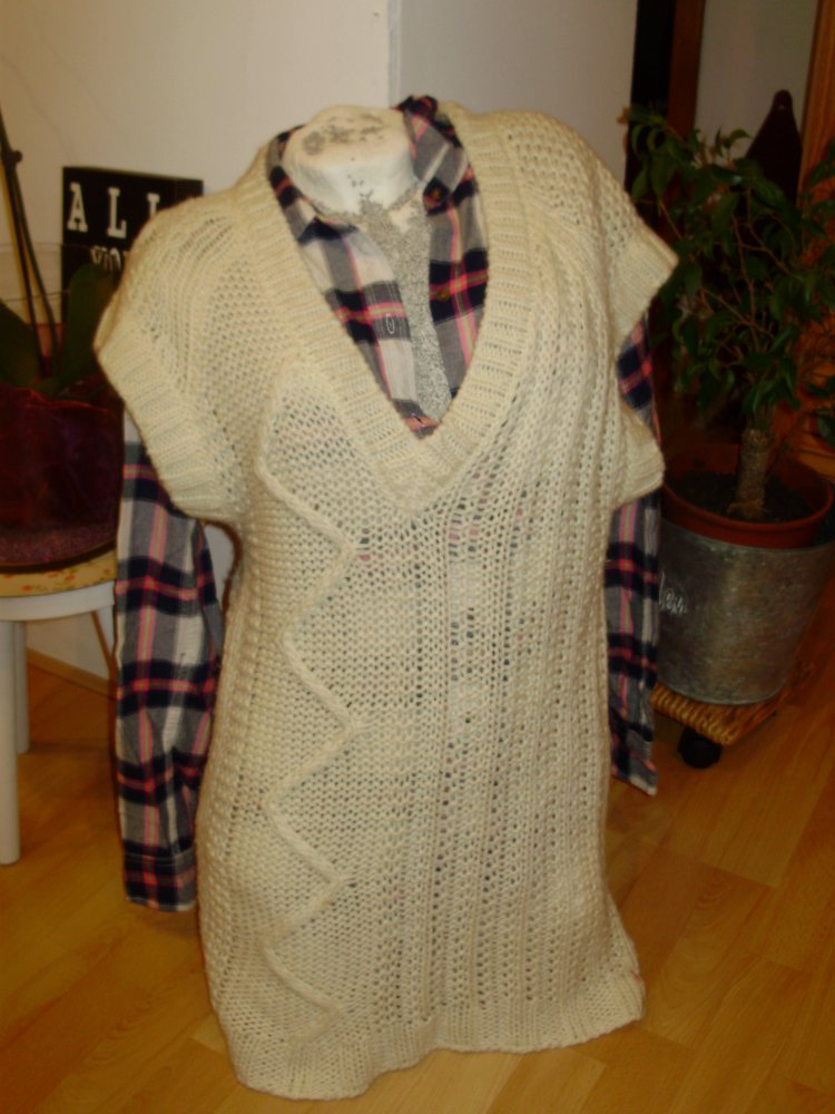 Diesel Kleid Pullover long beige Mohair / Wolle Gr S