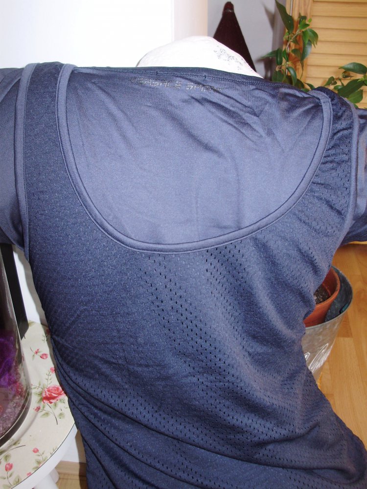 Versace Sport Top dunkelblau zweilagig ausgefallen exklusiv Gr. XL keine Mängel!