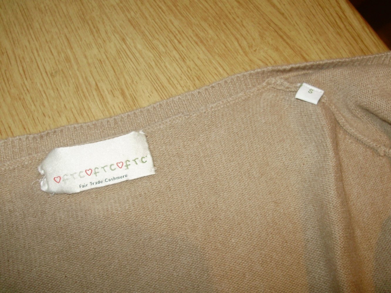 FTC Cardigan Kaschmir hellbraun M
