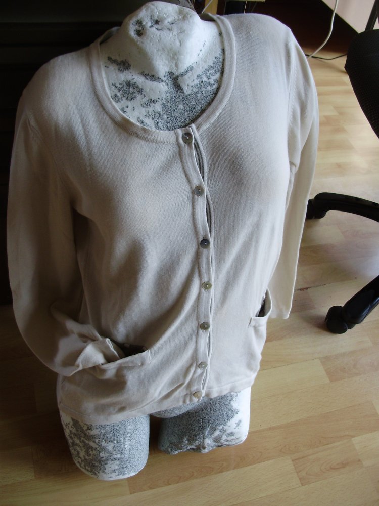 Deerberg Cardigan beige braun M 100% BW