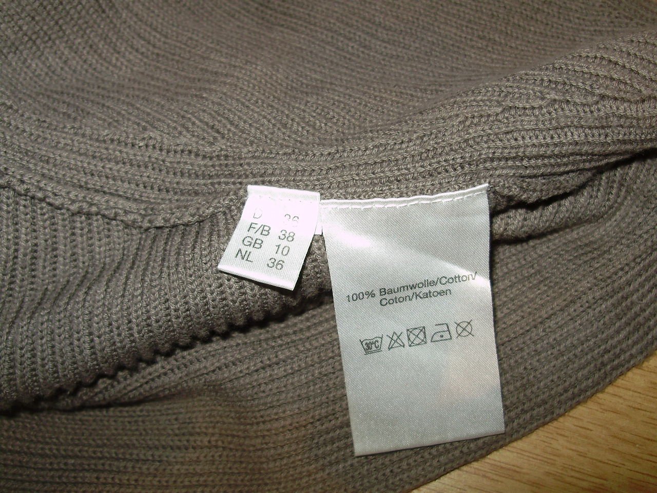 Public cardigan khaki S 100% Baumwolle