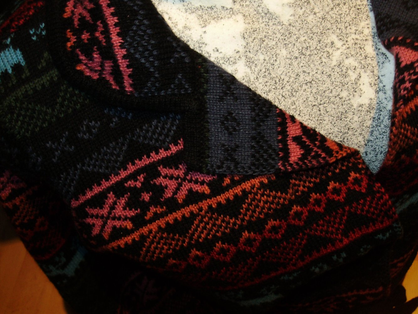 Bondelid Cardigan warm gefüttert bunt Muster M