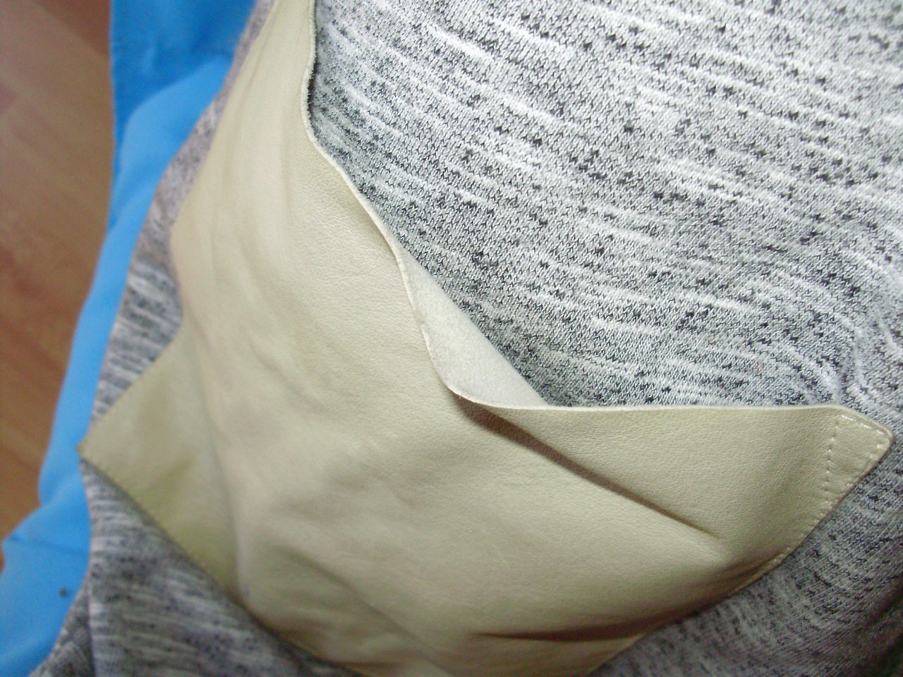 COS Kleid Etui grau meliert mit Ledertaschen wie neu Gr M