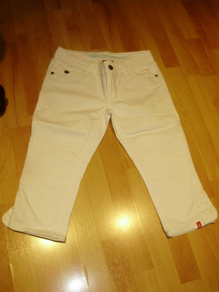 Esprit Hose weiß 3/4 Länge 36