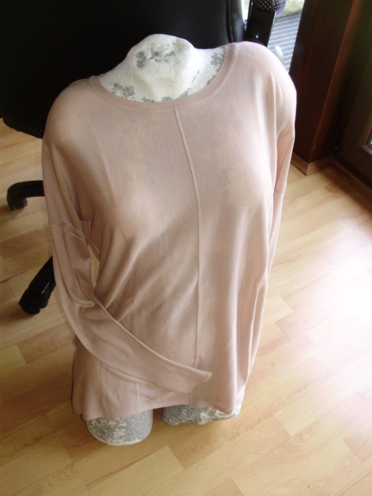 H&M Feinstrick Pullover rose beige M oversize