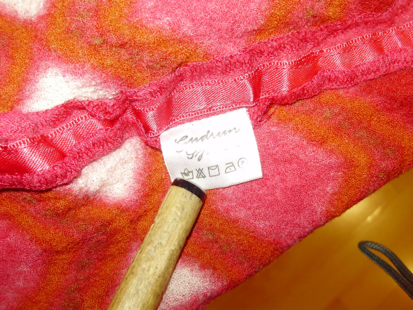 Gudrun Sjöden Jacke rot bunt 100% Wolle L wie Filz