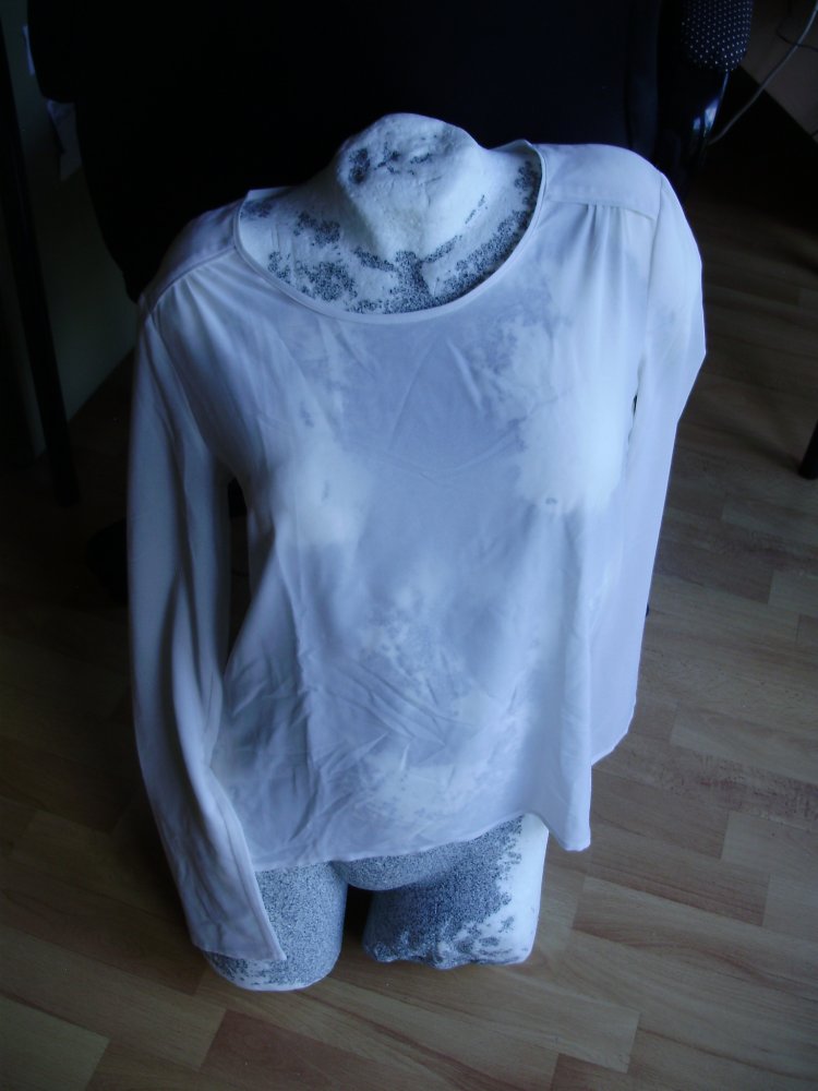 Esprit Bluse Tunika creme weiß leicht Gr 36
