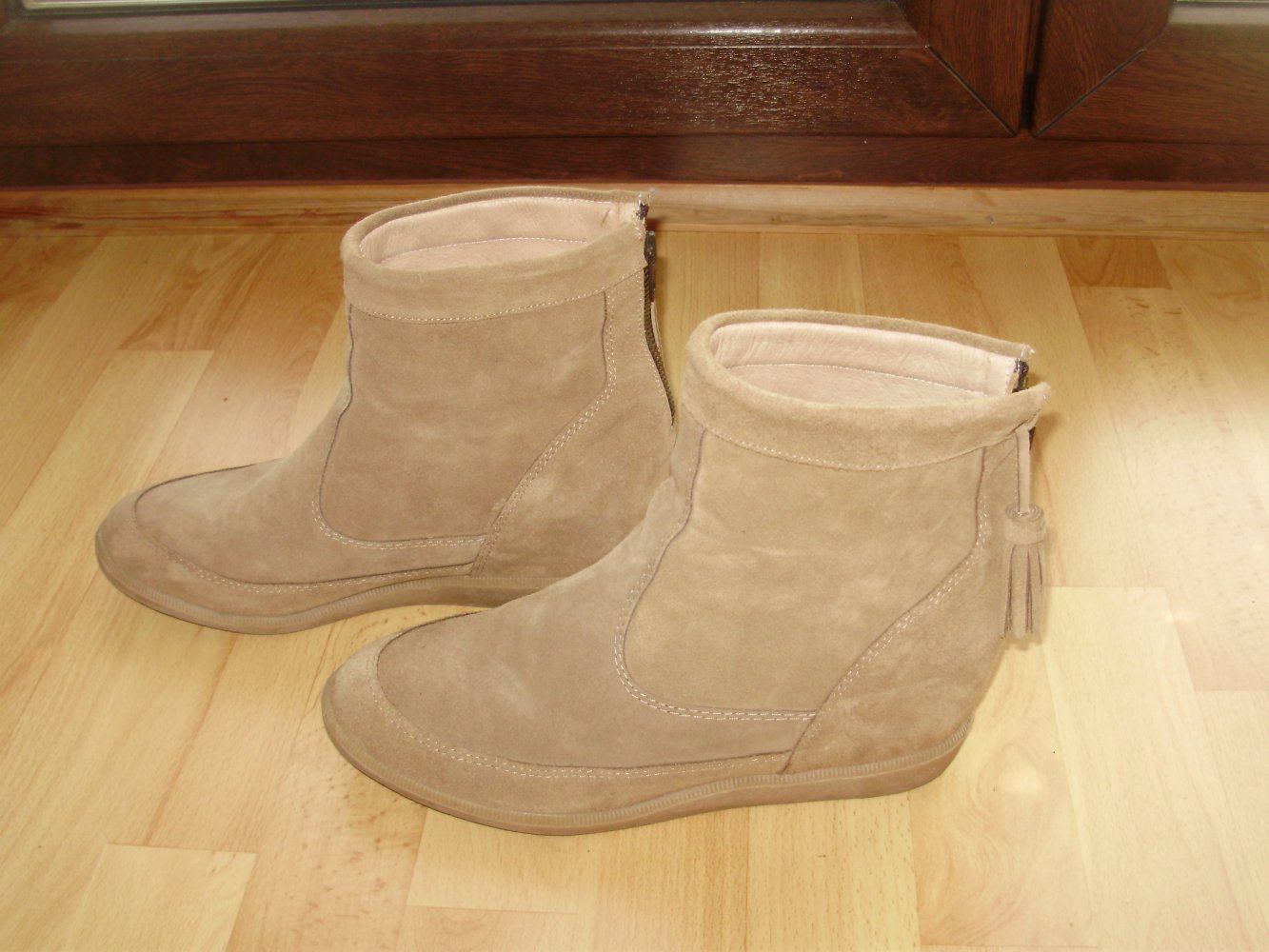 KMB Schuhe braun hell integrierter Absatz Gr 41 wie neu