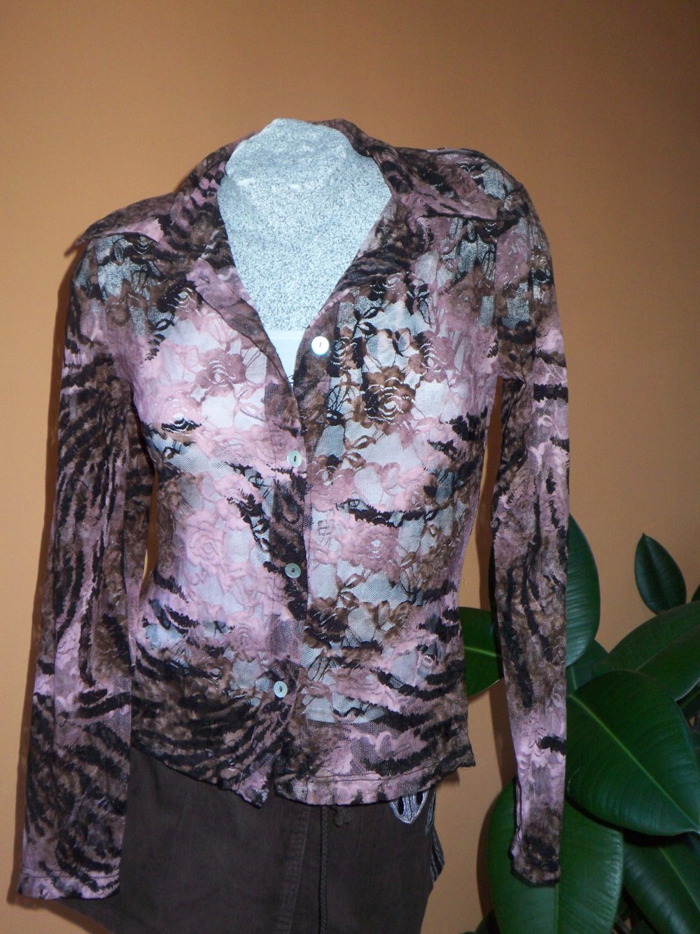 Bluse edel altrosa ausgefallen S passend