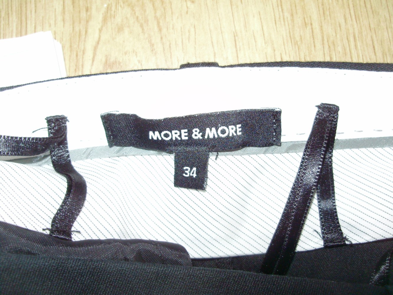 more & more Hose schwarz Bügelfalte Gr 34 S