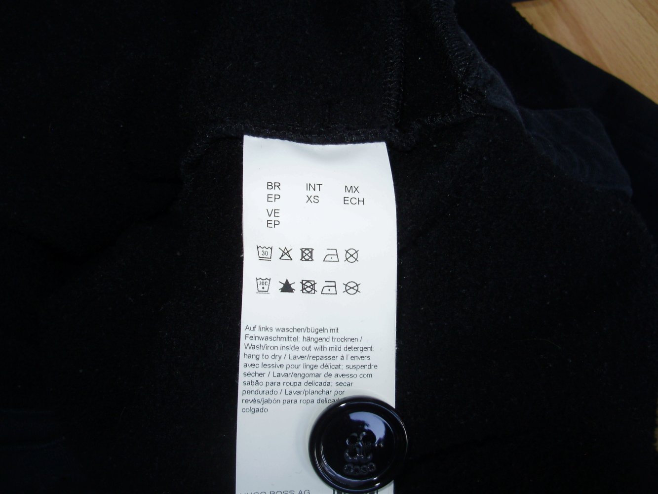 Hugo Boss Justin Teodoro Sweathoodie Kleid schwarz XS S