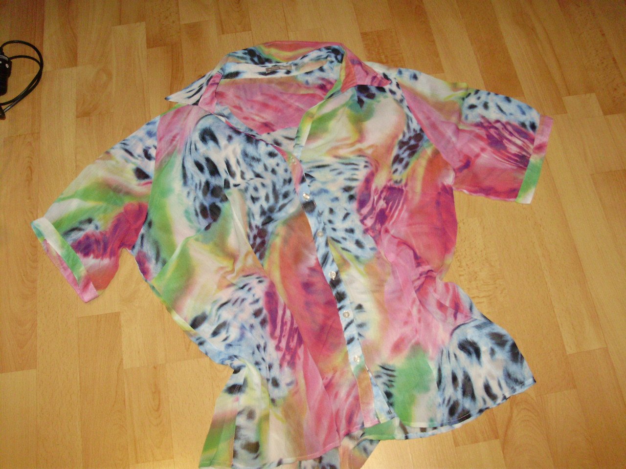 Marco Pecci Bluse bunt Muster leicht Gr M