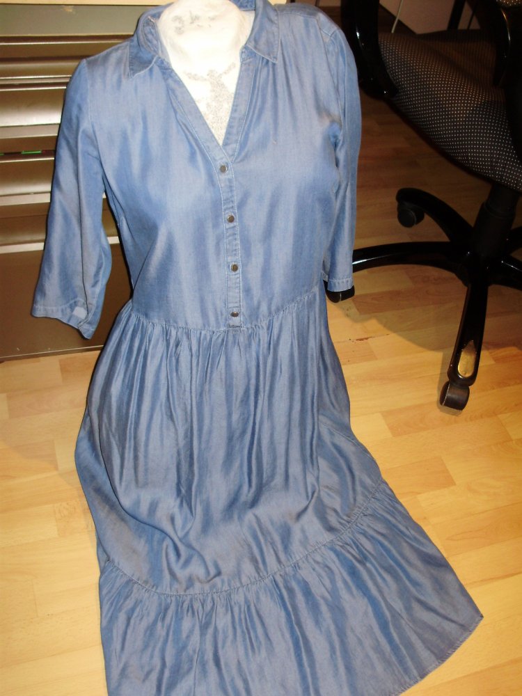 Soyaconcept Kleid Jeans Hemdblusenstil lang S