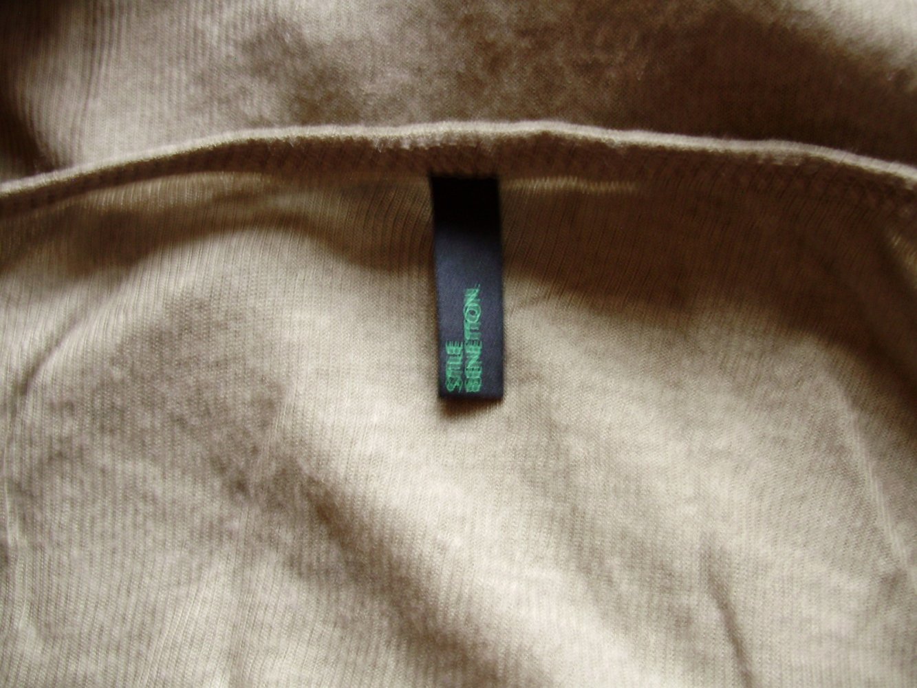 benetton Twin Set khaki Wolle/ Viskose leicht Longform M