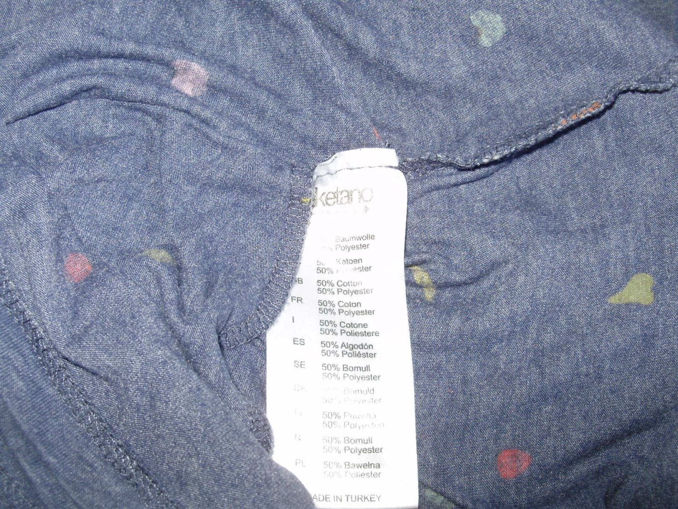 Naketano Kleid blau mit kleinem Obstmuster S