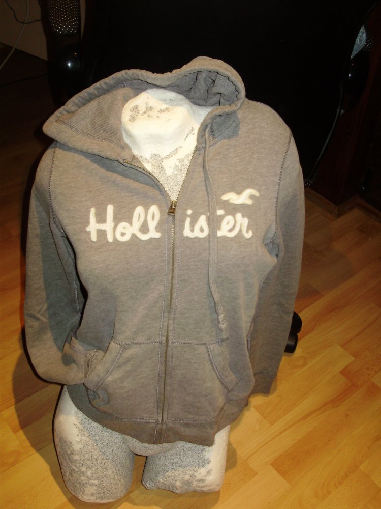 Hollister Sweat Jacke grau Kapuze M