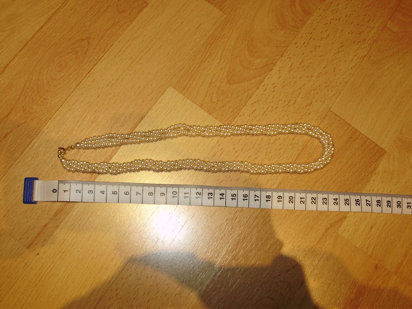 Perlenkette 4 reihig gedreht 48 cm NEU