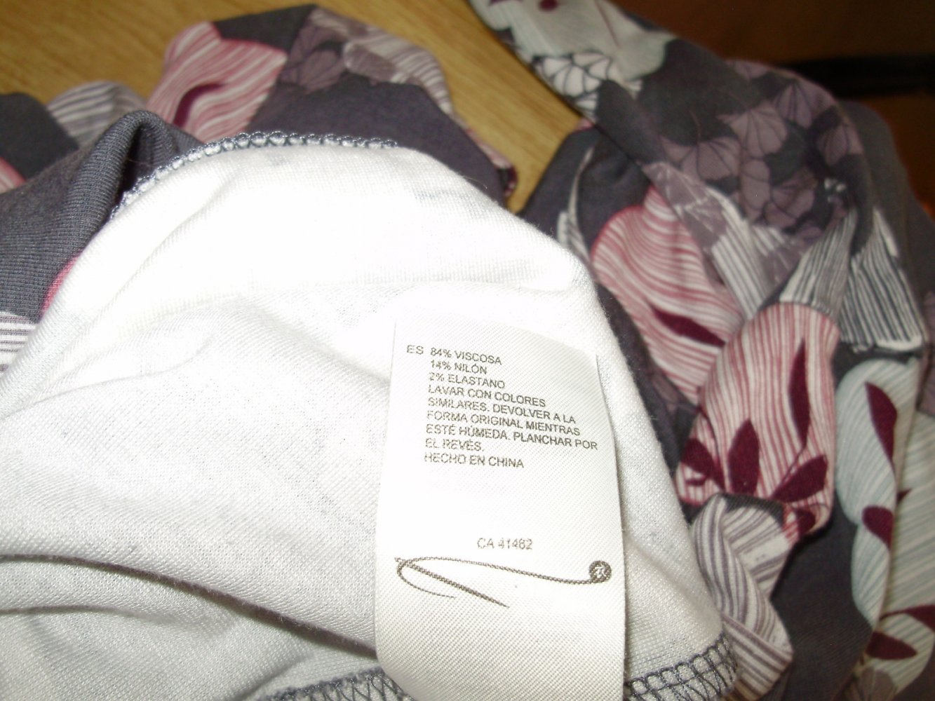 White Stuff Kleid 7/8 Ärmel grau rose rot 38