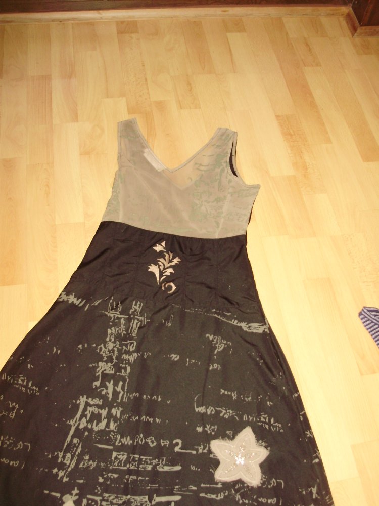 Cream Kleid schwarz khaki gold ausgefallen 36 M