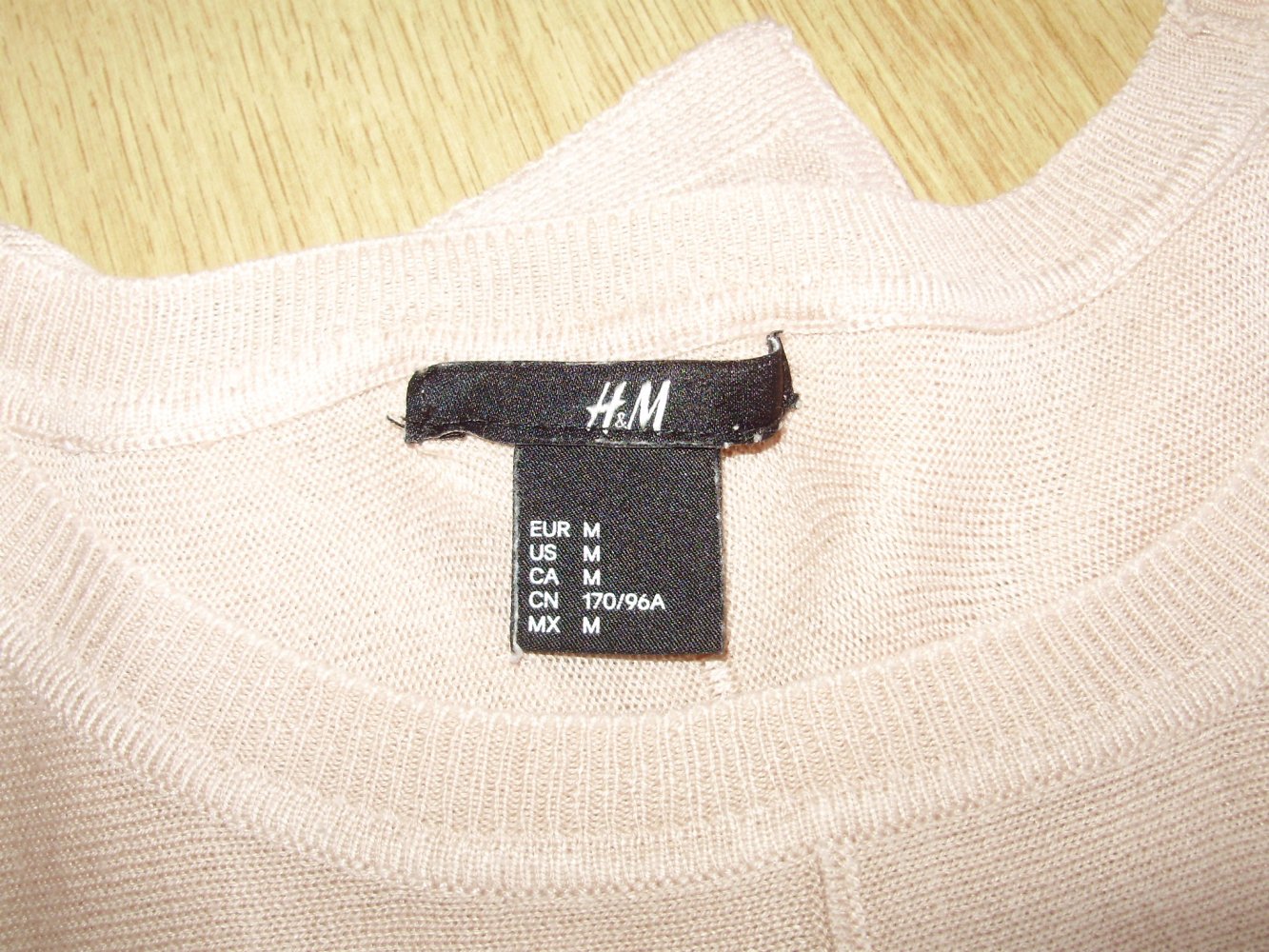 H&M Feinstrick Pullover rose beige M oversize