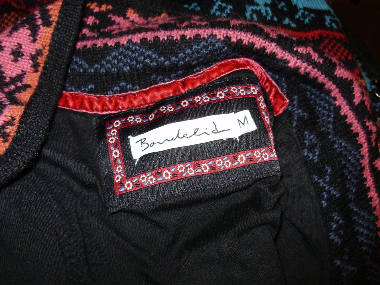 Bondelid Cardigan warm gefüttert bunt Muster M