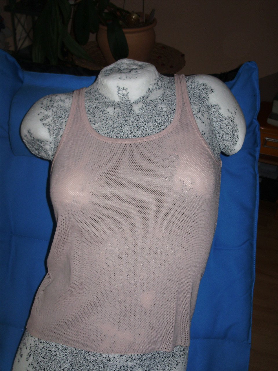 DKNY Top nude Piquemuster S
