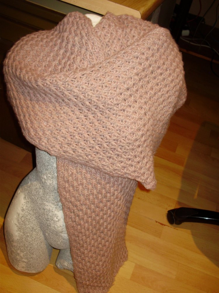 Impress Schal weich warm altrose Wolle / Alpaka