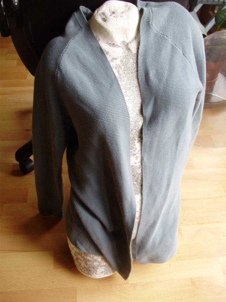 Armedangels Cardigan salbei offen lang Baumwolle S 36/38