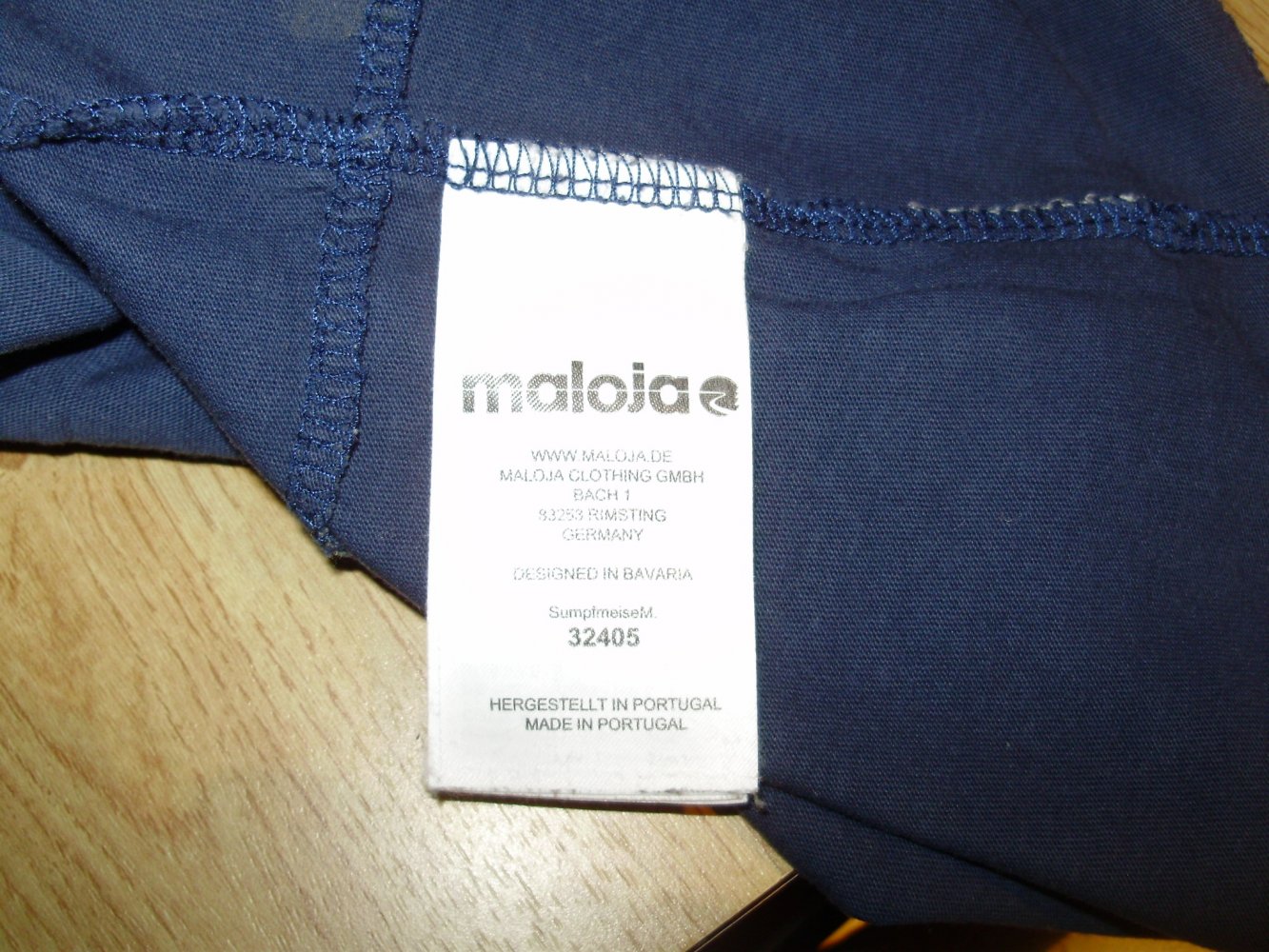 Maloja Shirt blau Print Sumpfmeise XS = S