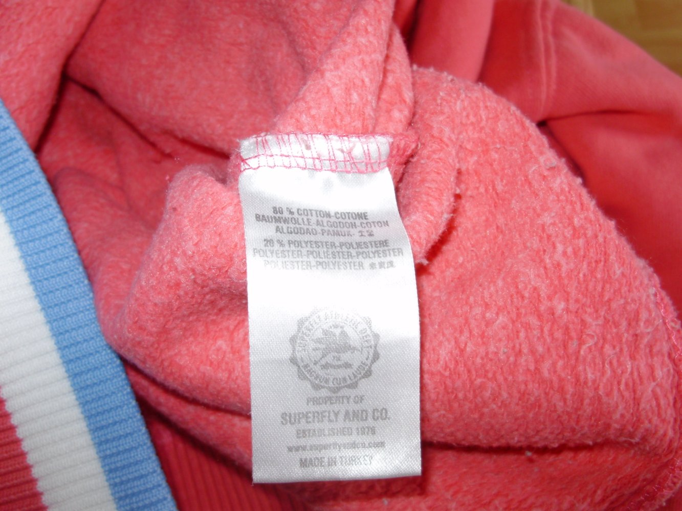 Superfly Hoodie rosa Stowe Vermont Teddy Kapuze M