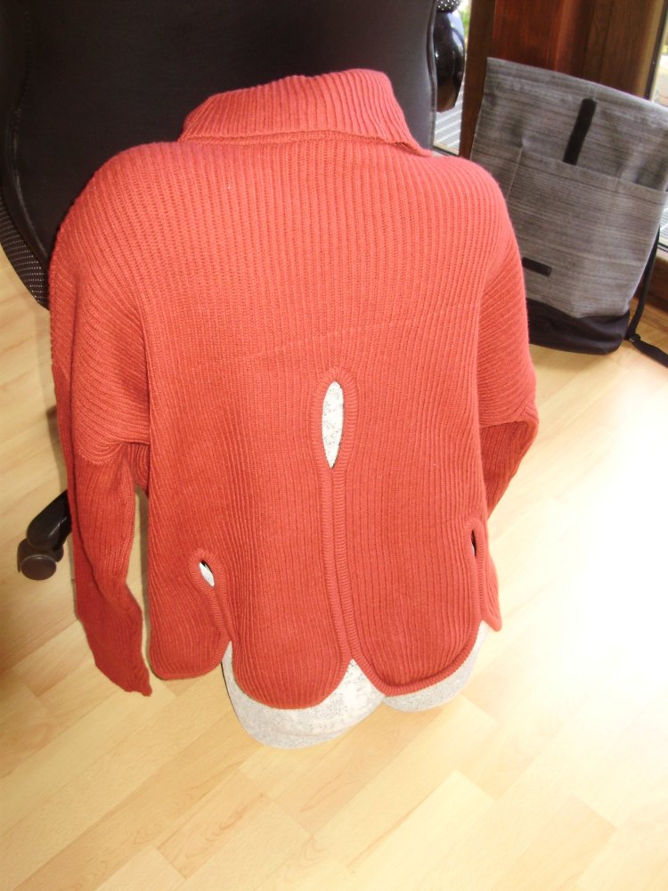 i heart Pullover rotbraun ausgefallen Merinowolle M L