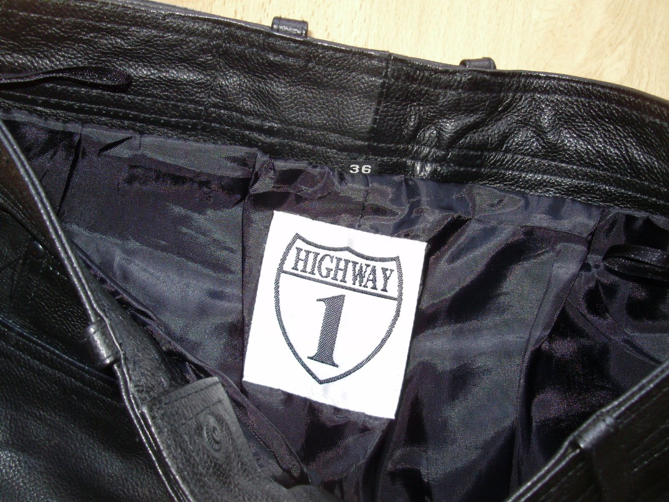 Echt Leder Hose schwarz 36