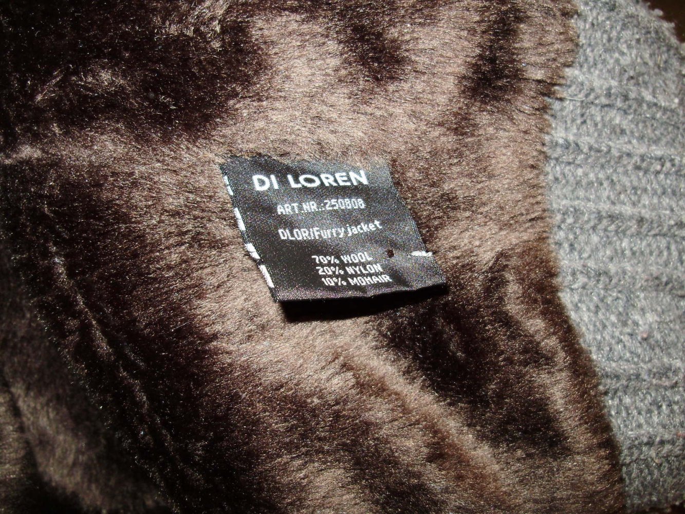 Di Loren Woll Jacke innen Fellimitat Gr M