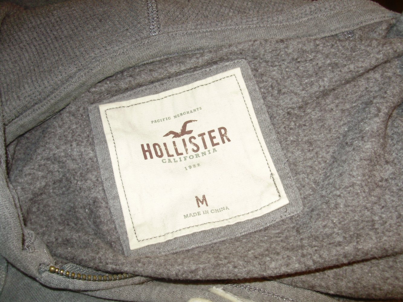 Hollister Sweat Jacke grau Kapuze M