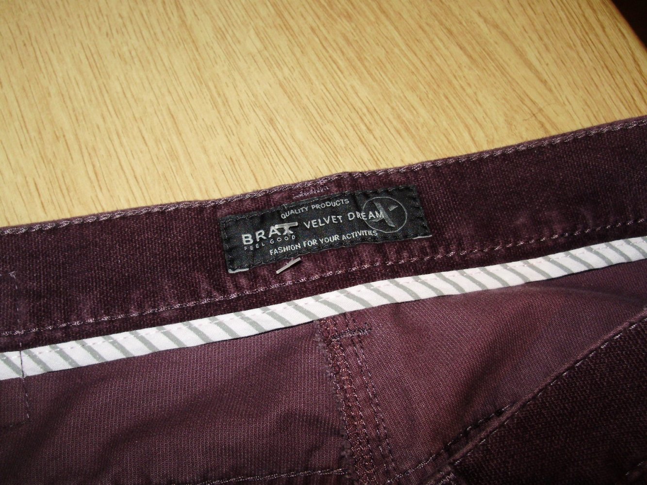 Brax Samt Hose weit purple 40