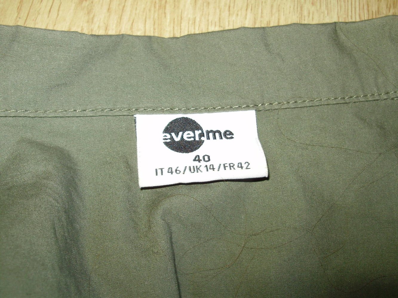 Everme Overall khaki 100% Baumwolle Gr 40
