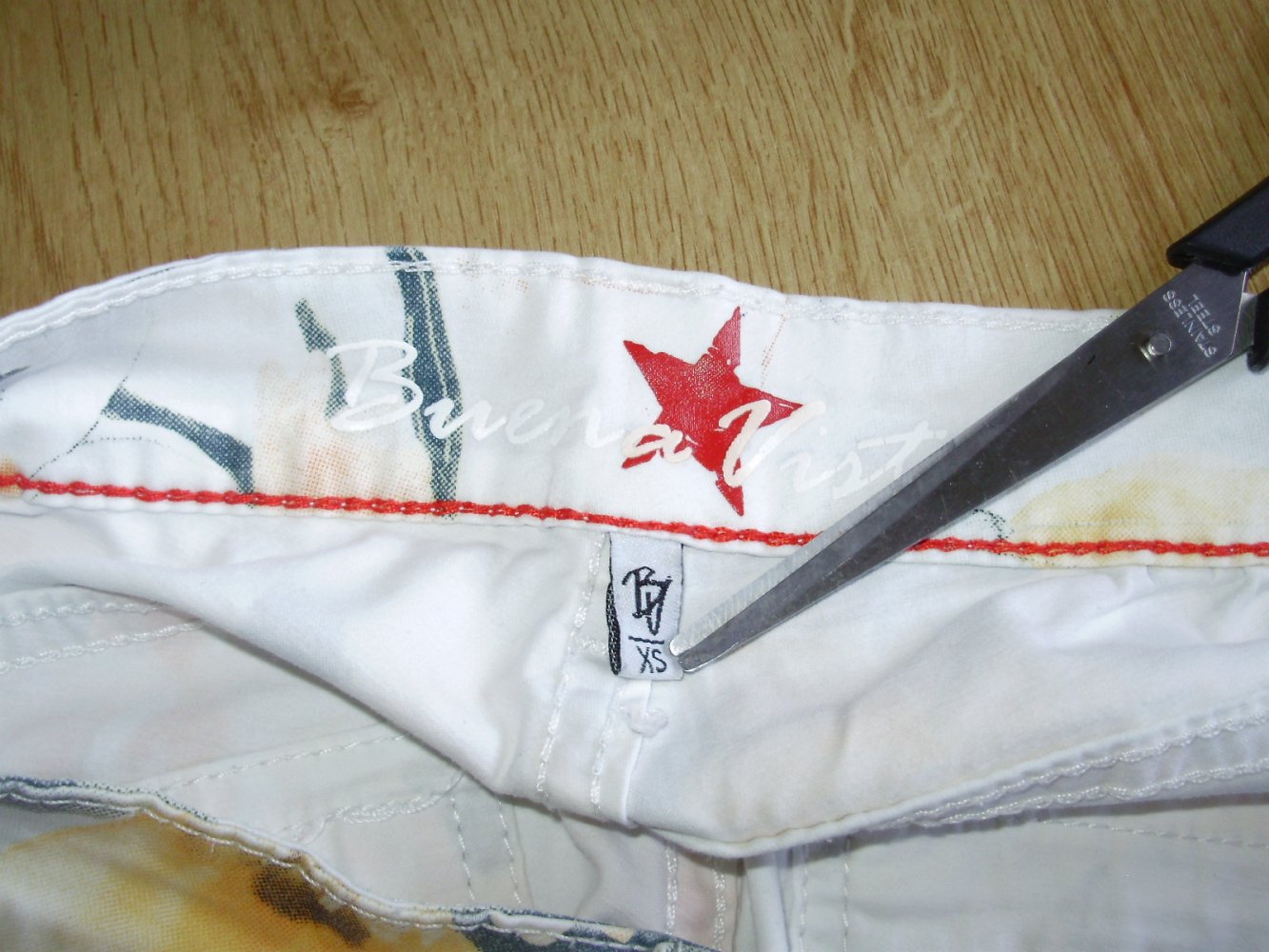 Buena Vista Hose weiß Blumen XS = S