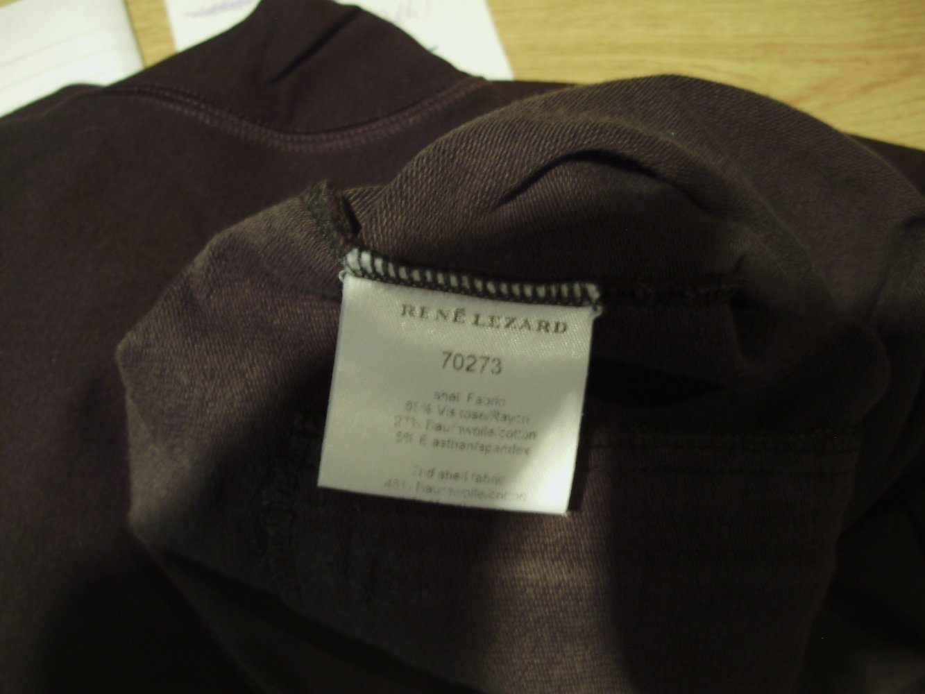 Rene Lezard Kapuzensweat Hoodie dunkelbraun M wie neu
